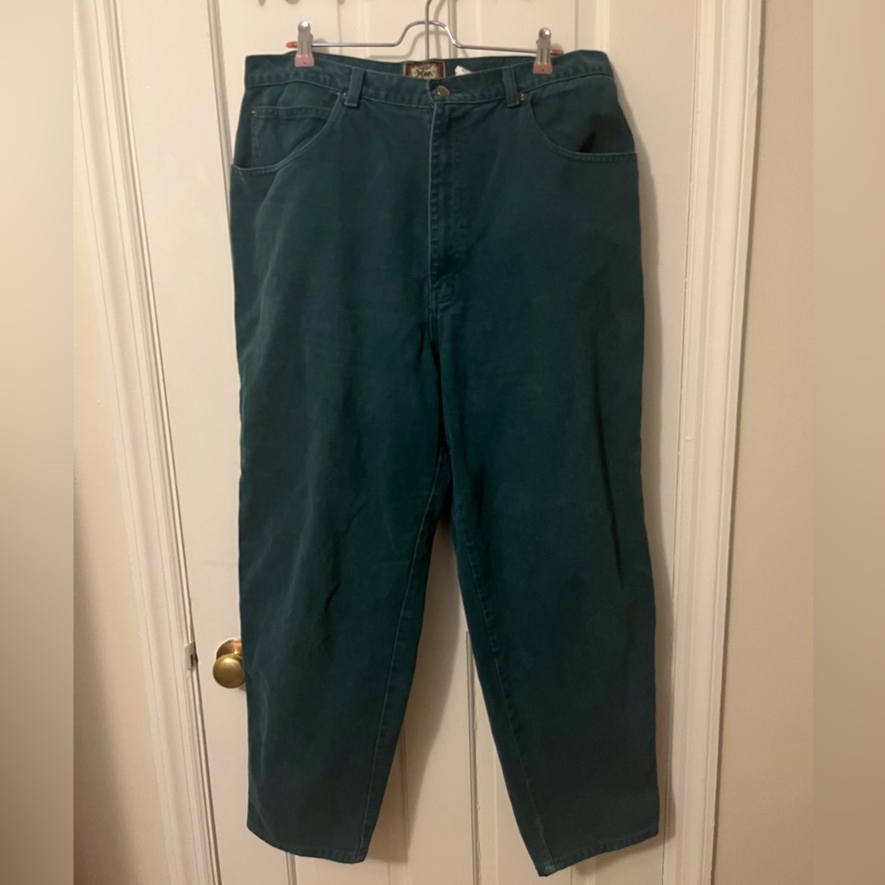 XAM Vintage Green Brushed Denim Jeans